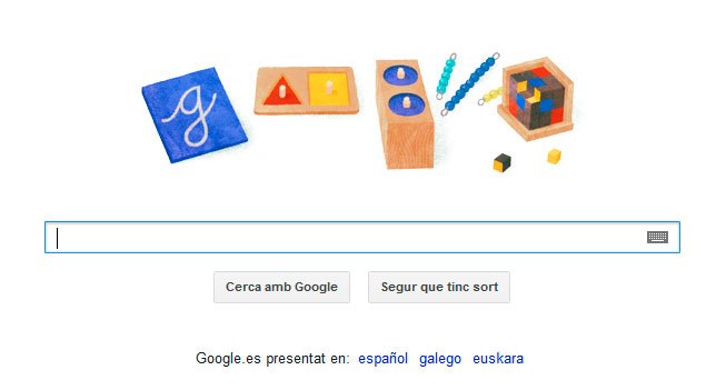 Homentage de Google a Maria Montessori